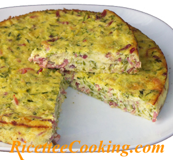 Frittata di zucchine e speck